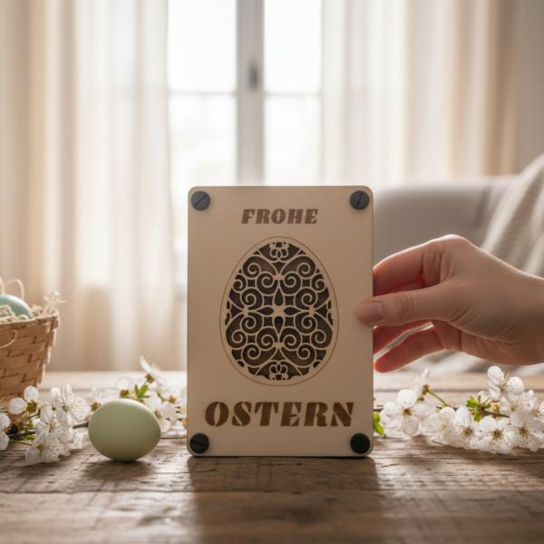 Geld Geschenkkarte zu Ostern: Stilvolle Geldgeschenke - Holzkarte - personalisiert – Die perfekte Geschenkidee für deine Liebsten!